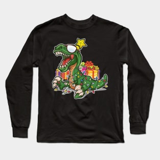 Tree Rex Christmas Dinosaur Long Sleeve T-Shirt